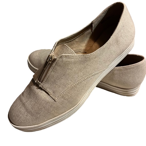 Aerosols Gold Fleck Metallic Shine Zip Up Slip on Sneakers size 10 - Picture 4 of 14